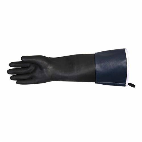 Superior Glove Chemstop NE250TRC10 heavy-duty neoprene fryer gloves with terry liner, 5-inch blue cuff, 15-inch size 10.
