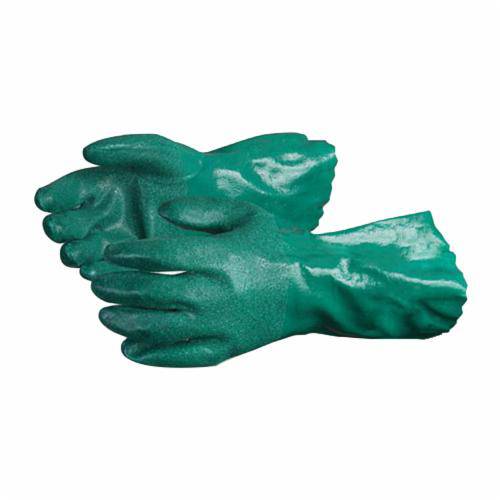Large Superior Glove Chemstop NT230L nitrile gloves with crushed ceramic-powder grip, reusable work gloves for safety and durability.