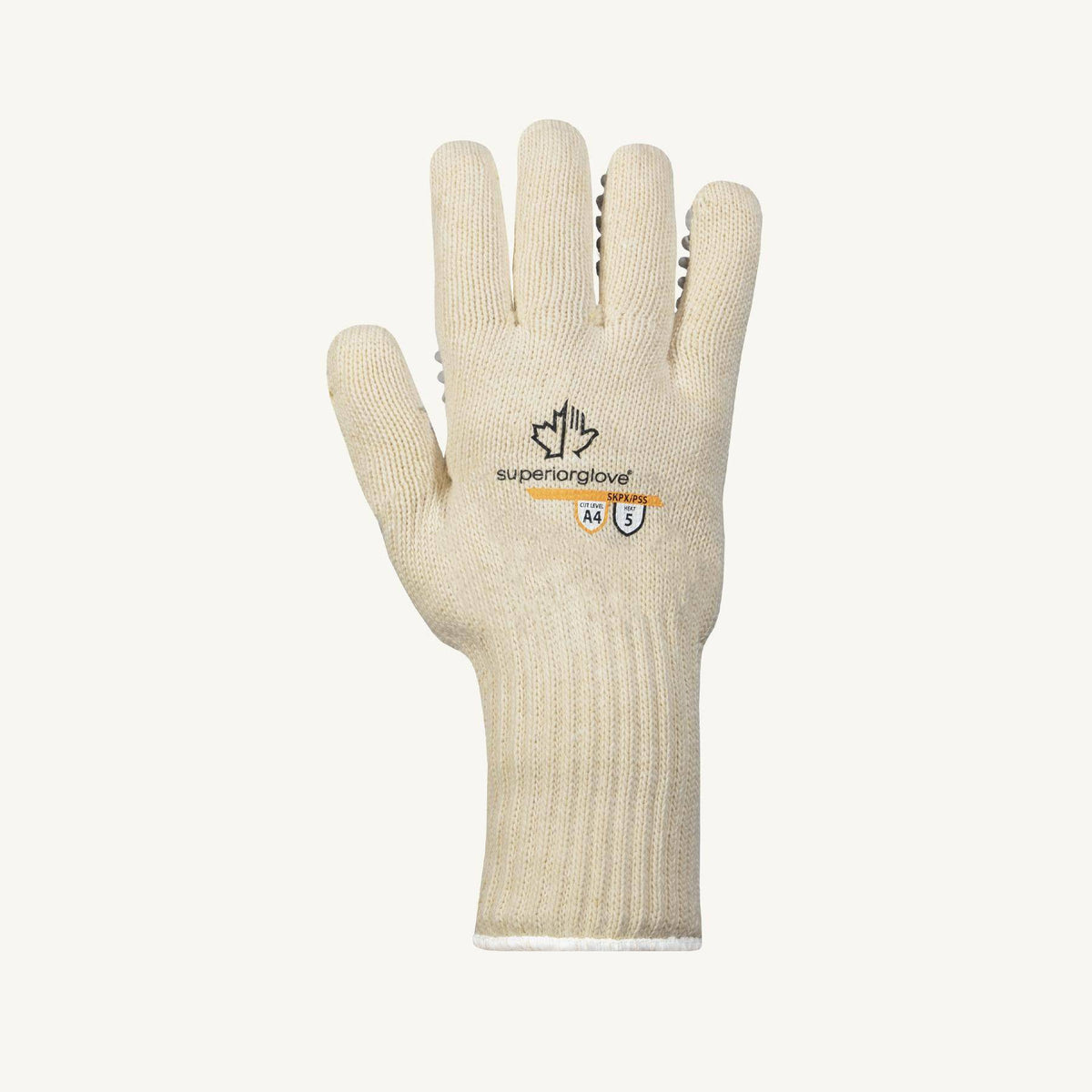 Superior Glove Cool Grip SKPX/PSS-S/M heat-resistant reusable gloves with Kevlar, Protex, and silicone strips, small/medium size.