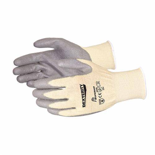 Superior Glove Dexterity S13KFGPU-8 reusable blended Kevlar gloves with polyurethane palms, size 8.