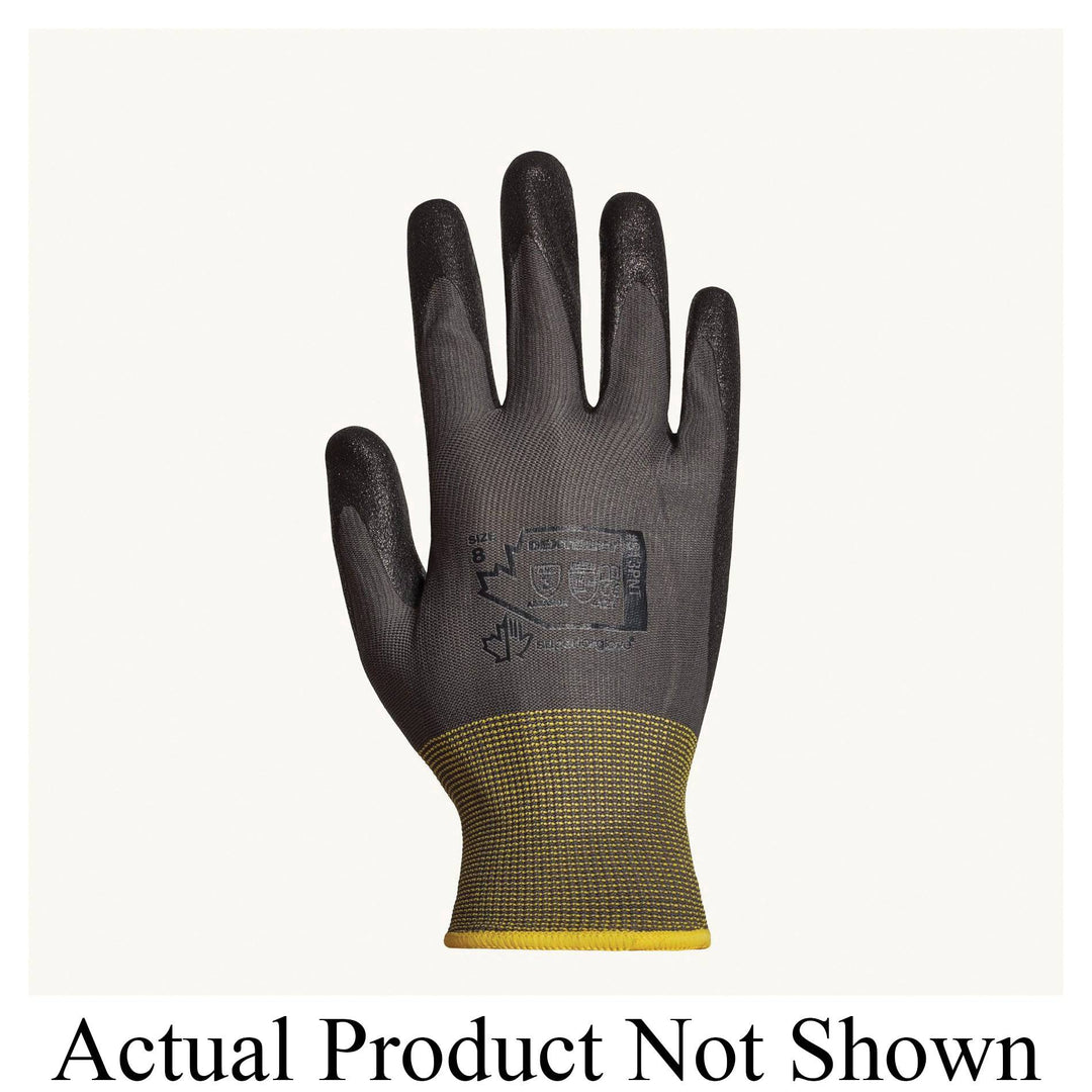 Superior Glove Dexterity nylon reusable gloves with micropore nitrile palm and three open fingers, size 10.