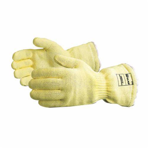 Superior Glove Dragon K835KP/S extreme hi-heat Kevlar gloves, 12-inch length, fully wool terry lined, small reusable gloves for heat protection.