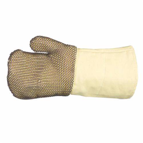Heavy-duty stainless steel mesh glove with Kevlar liner and cuffs, Superior Glove Dragon R800GMMXL, X-Large reusable safety glove.