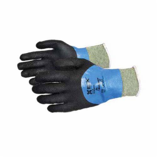 Superior Glove Emerald CX Kevlar steel reusable gloves with fully coated nitrile and micropore nitrile palm, size 9.