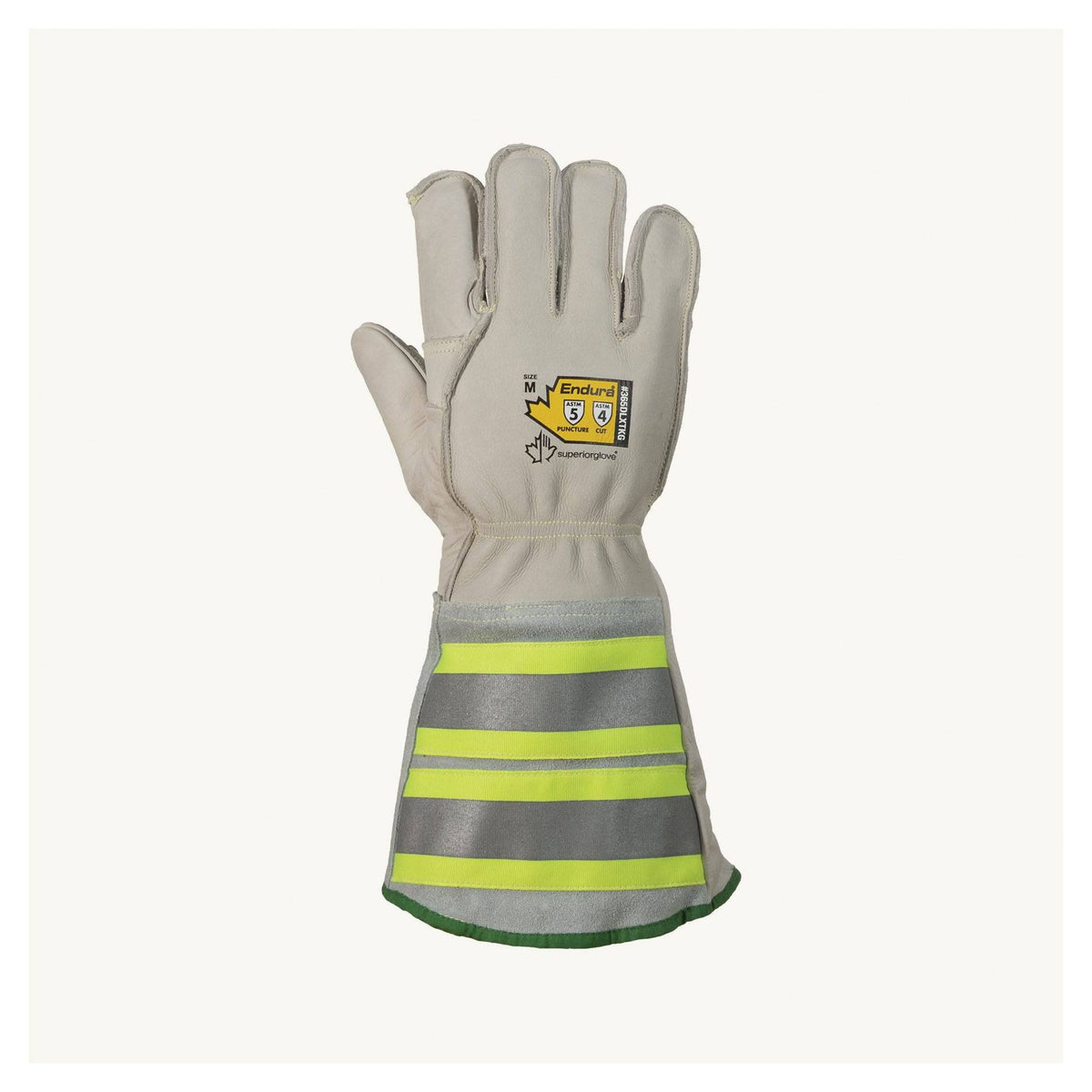 Superior Glove Endura 365DLXTKGXL reusable gloves with blended Kevlar and Thinsulate lining, 6-inch reflective cuff, X-Large size.