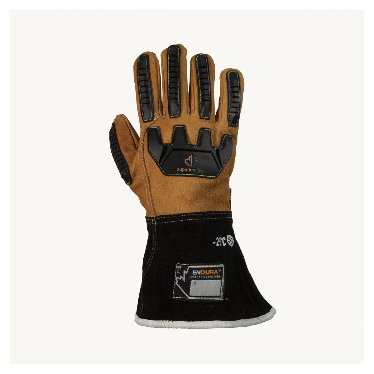 Superior Glove Endura 375GTVBS winter-lined impact-resistant goatskin driver gloves with Oilbloc, size small.