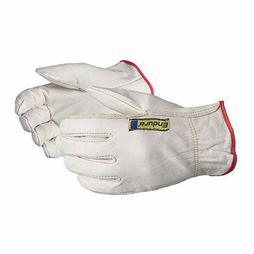 Superior Glove Endura 378AXXXL cowgrain drivers glove with keystone thumb and elastic back, unlined, in 3X-Large size.