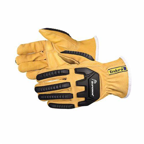 Superior Glove Endura 378GKGVBXL Oilbloc goat-skin drivers gloves with blended Kevlar lining, X-large size, reusable work gloves.