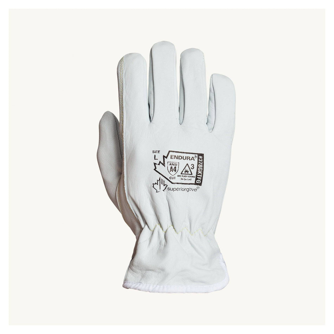 Superior Glove Endura 378GKTFGXS goat-skin driver gloves with blended Kevlar lining, X-small size, reusable protective work gloves.