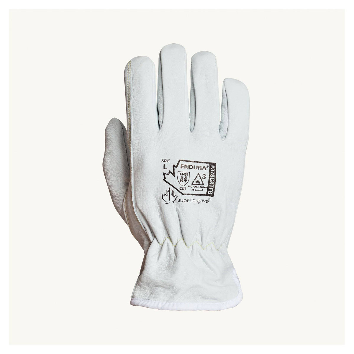 Superior Glove Endura 378GKTFGXS goat-skin driver gloves with blended Kevlar lining, X-small size, reusable protective work gloves.