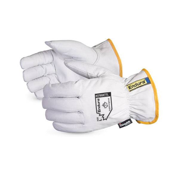 Superior Glove Endura 378GKTTLL goat-skin drivers glove with keystone thumb and Thinsulate lining, large size, reusable work glove