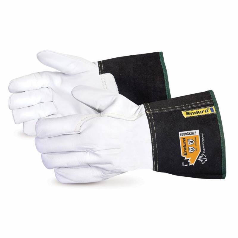 Superior Glove Endura 399GKGL5XXX goat-skin reusable gloves with Kevlar liner and 5-inch split cuff, 3X-large size.