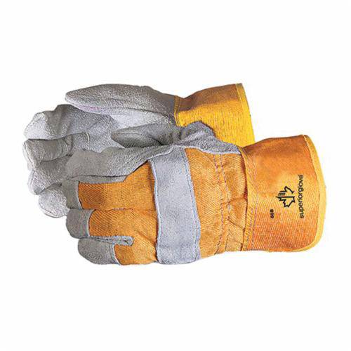 Superior Glove Endura 66B fitters reusable gloves with lined palms and safety cuffs, large size, for industrial hand protection.