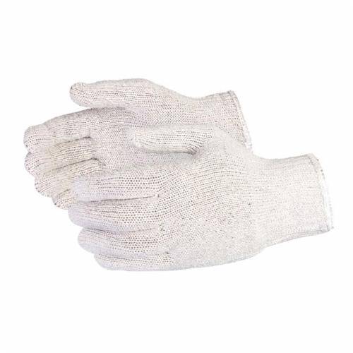 Superior Glove Sure Grip SQD/L economy cotton-polyester reusable gloves with PVC dot palms, large size, for enhanced grip and durability.