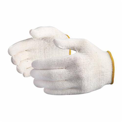 Superior Glove Sure Knit S13CL/S stretch fit reusable gloves with string knit cotton and Lycra in small size.
