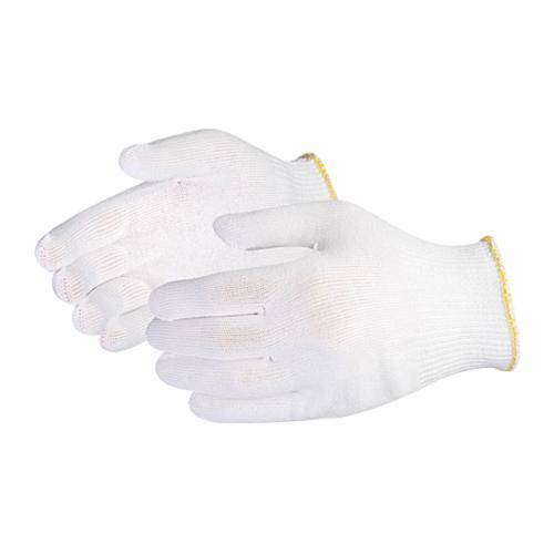 Texturized polyester painters gloves by Superior Glove, lint-free reusable gloves with 3-inch knit wrists, X-large size.