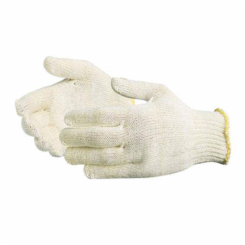 Superior Glove Sure Knit SCP/XXS reusable heavy-weight string knit cotton-polyester gloves, 2X-Small, for hand protection and durability.