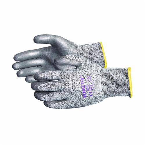 Superior Glove TenActiv STAFGPU-5 cut-resistant knit gloves with polyurethane palms, size 5, designed for safety and durability.