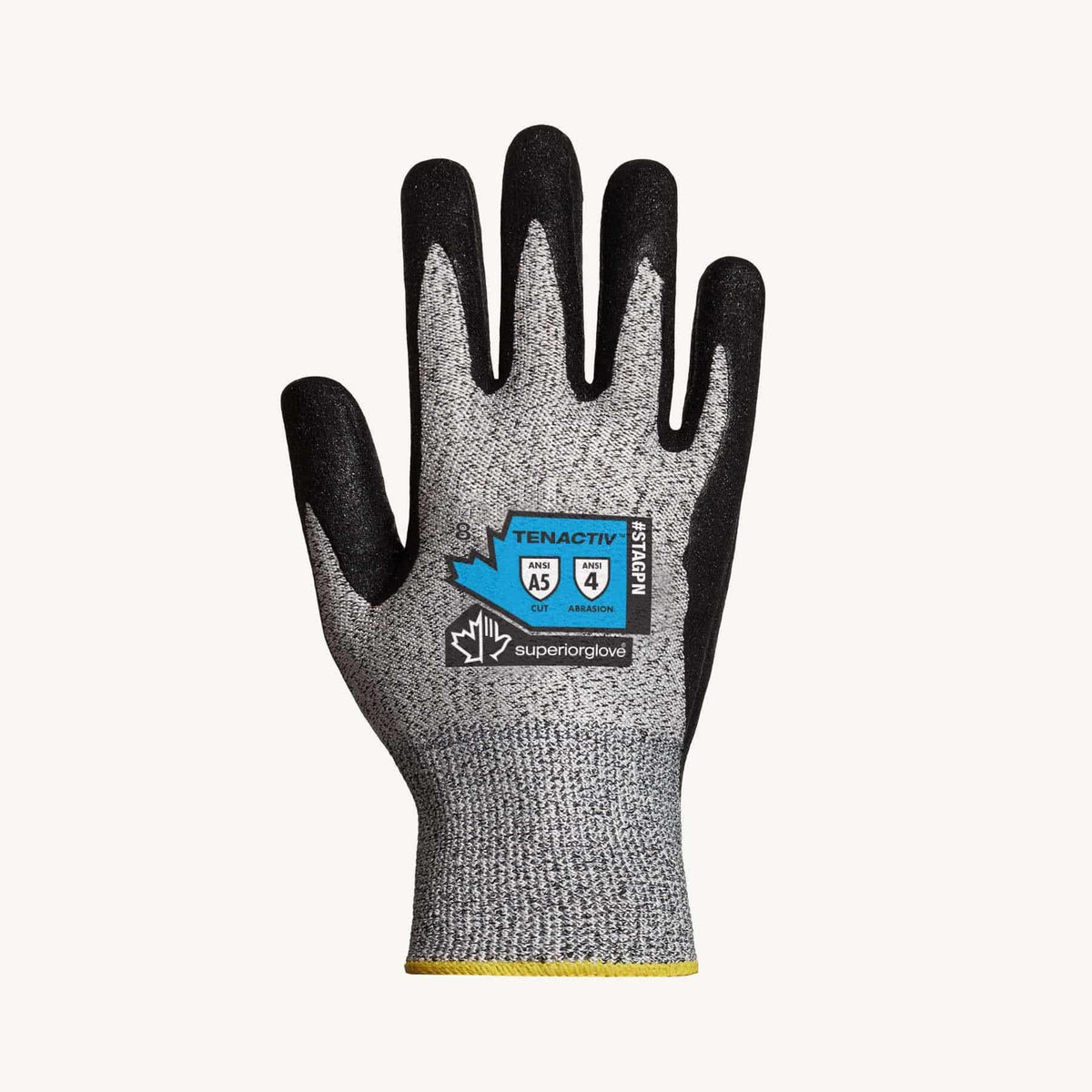 Superior Glove TenActiv STAGPN-7 reusable gloves with blended knit and micropore nitrile palms, size 7, for high-performance work.