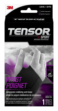3M 48402-CA - Tensor Sport Compression Stabilizing Wrist Brace 48402-CA, Right Hand, Large/Extra Large 3M 7100245490 7100245490 - eGrimesDirect