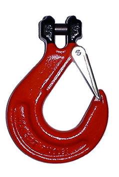 Tuff Grade CSH-1/2 1/2 clevis slip hook in alloy steel Gr70 with latch, designed for heavy-duty rigging and lifting accessories.