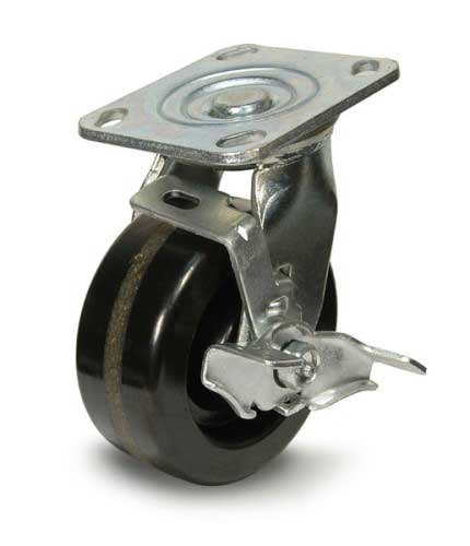 Tuff Grade TGC-50502-S - Caster 5X2 Phenolic Swivel With Top Locking Brake 700 Lb Cap - eGrimesDirect