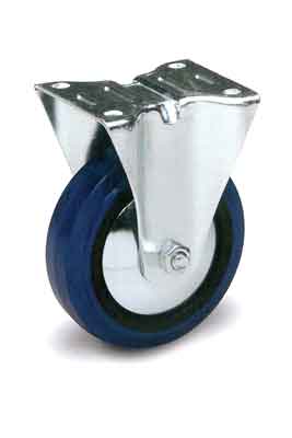 Tuff Grade V30125F-IR/BR - Caster 5 Inch Rigid Blue Rubber 440Lb Cap - eGrimesDirect