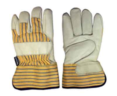 Tuff Grade Grain Leather Fitter's Gloves TGG-513-L, 100G, durable work gloves for fitting and construction tasks.