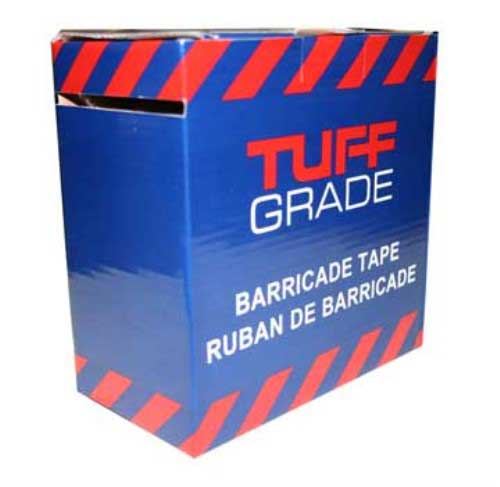 Red Tuff Grade safety tape with "Danger Do Not Enter" warning, 3-inch wide and 1000 feet long, for safety and hazard marking.