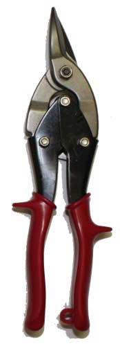 Tuff Grade TGHT-036-002 10-inch left-cut aviation snip for precise metal cutting, featuring ergonomic handles and durable steel blades.