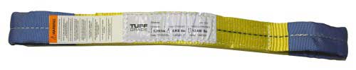 Tuff Grade TGWS0216 web sling with double eye, 2x16 feet, Type 3, 2-ply, durable lifting strap for heavy-duty rigging.