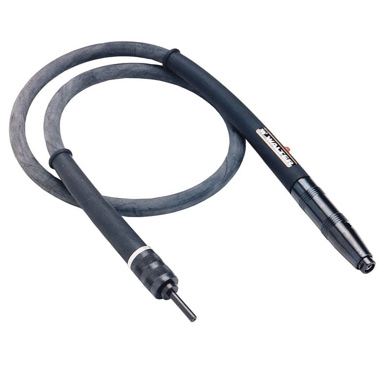 WALTER 30B050 1/4 flexible shaft accessory for power tools, shown with flexible shaft and connector in a close-up image.
