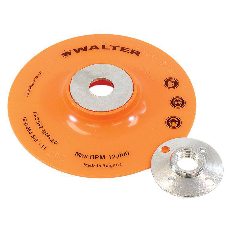 WALTER 15-D 054 backup disc pads, 5/8-11 inch size, designed for grinding and polishing applications in industrial tools.