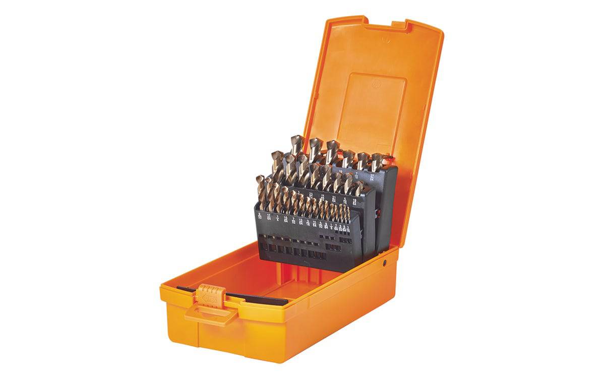 WALTER 01E239 SST Stub Set with box, includes hex shank bits, compact storage case, ideal for precise drilling and fastening tasks.