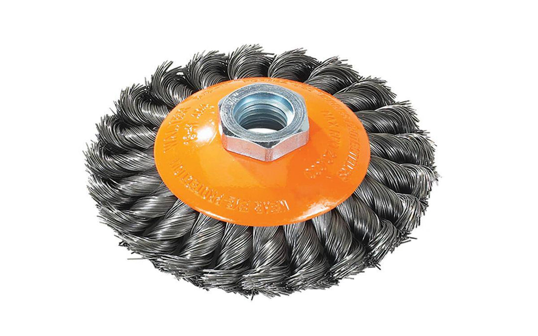 WALTER 13H604 6 x 5/8 knot-twisted saucer-cup brush with twisted bristles for professional hair styling and smoothing.