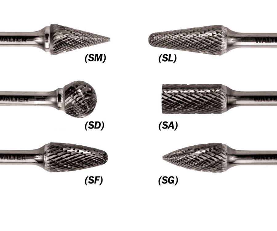 WALTER 01V023 Carbide Burr, industrial grinding tool with durable carbide tip for precision metal shaping and polishing.