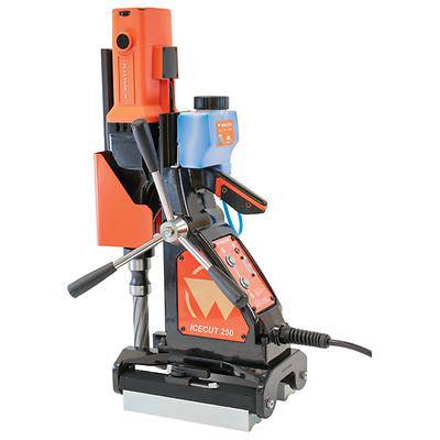 WALTER Icecut 250-Pipes mag drill, heavy-duty industrial pipe drilling tool with robust metal construction.