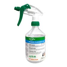 WALTER 53L309 empty bottle power cleaner dispenser, white plastic container for industrial cleaning solutions.