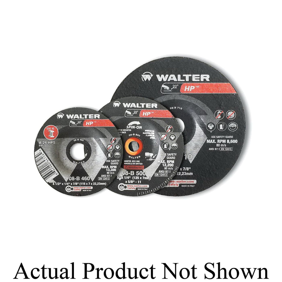 WALTER 08-B 602 Type 27 depressed center cutting and grinding combo wheels, 6x1/8x7/8 inches, for metal grinding and cutting tasks.