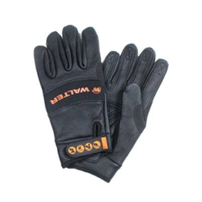 Large disposable gloves by WALTER, shown in packaging, designed for protective hand coverage and hygiene.