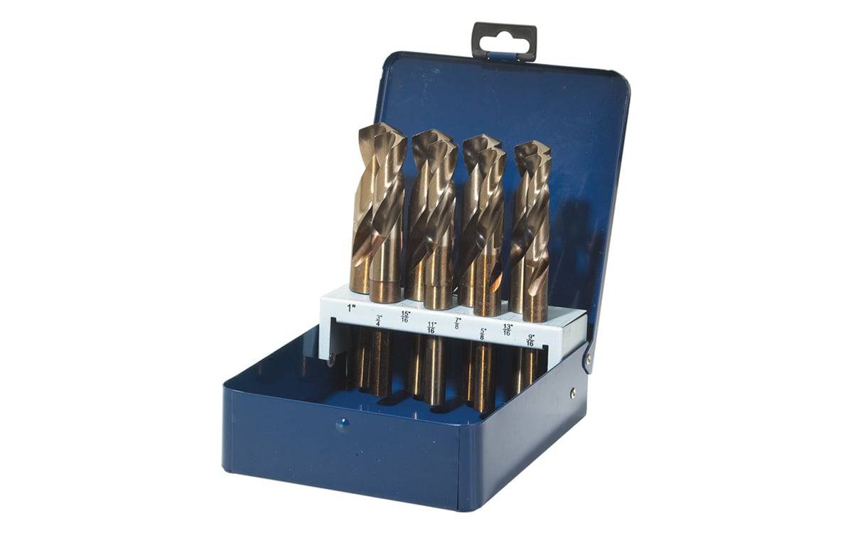 WALTER SST Prentice drill set with multiple drill bits arranged in a blue case, designed for precision drilling tasks.