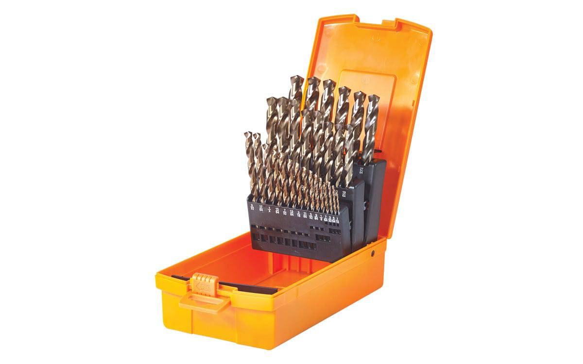 WALTER 01E818 #29 SST drill set with 3/8 inch drills, featuring high-speed steel construction for durable drilling.