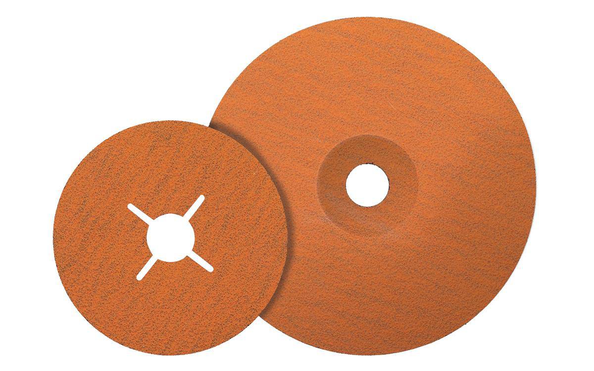 WALTER COOLCUT XX fibre disc, 5-inch diameter, 80 grit aluminum oxide, for grinding and surface finishing.