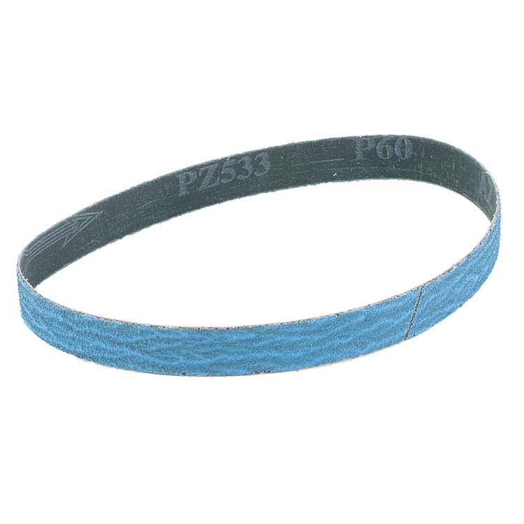 Walter 14D106 3/4 inch x 18 inch sanding belt with 60 grit Topcut zirconia alumina cloth backing for file grinding and finishing.