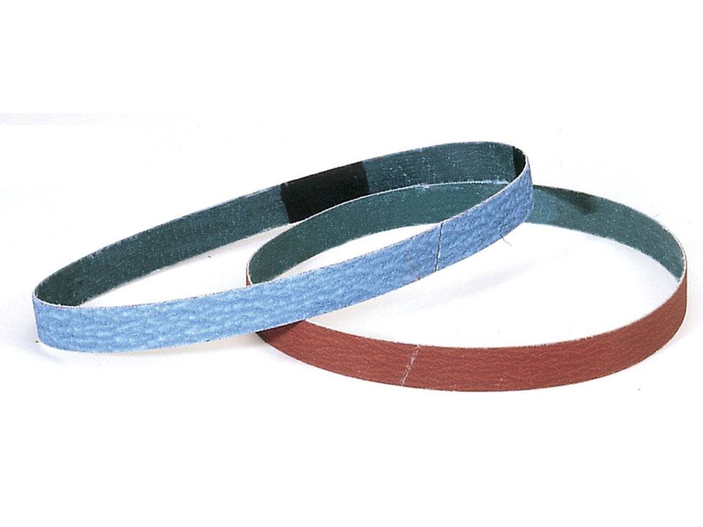 WALTER Inox 14B056 1/2 inch x 24 inch sanding belt with 60 grit aluminum oxide, Y polyester backing, suited for file belt grinding.