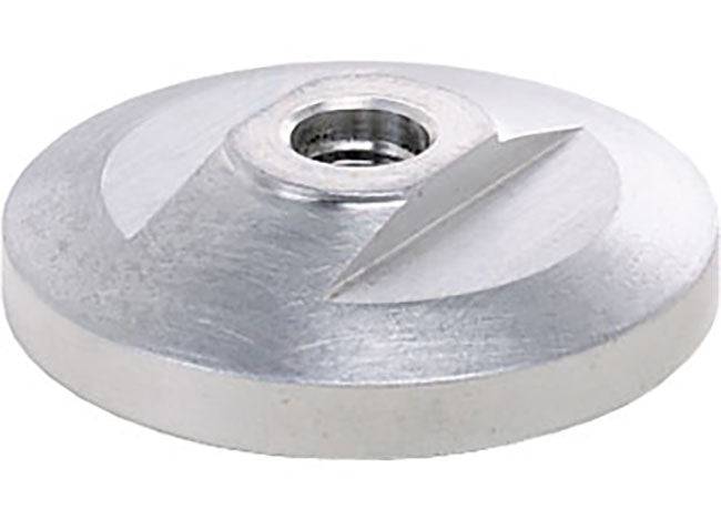 WALTER 08B004 3/8 inch-24 mounting flange, industrial flange for pipe connection, with visible mounting holes and metal finish.