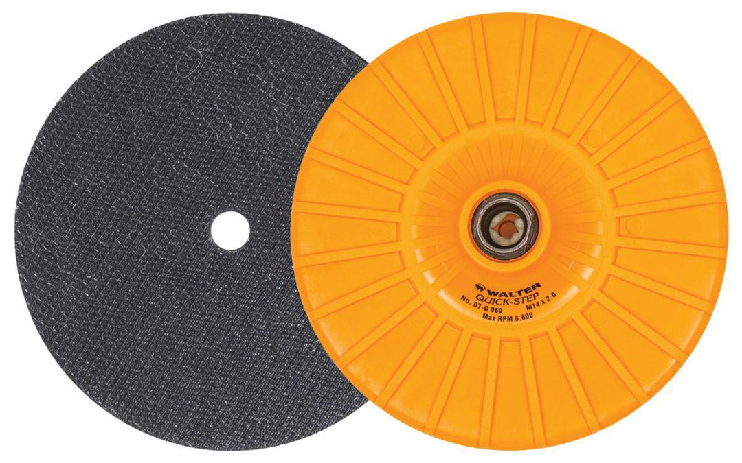 WALTER 07Q060 6 Qs Interface Pad Disc for machining and grinding applications, shown in close-up image.