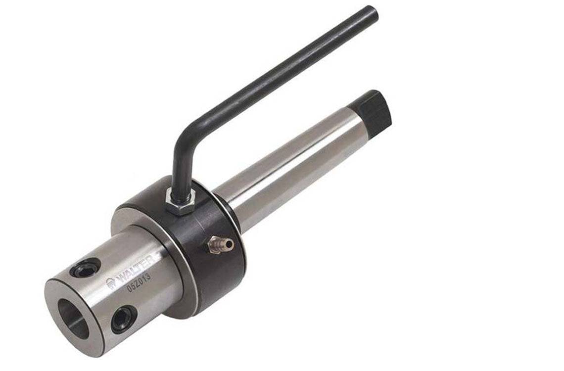 WALTER 05Z013 Morse Taper Shank Adapter for jaws, shown with its black metal body and precise fitting features.