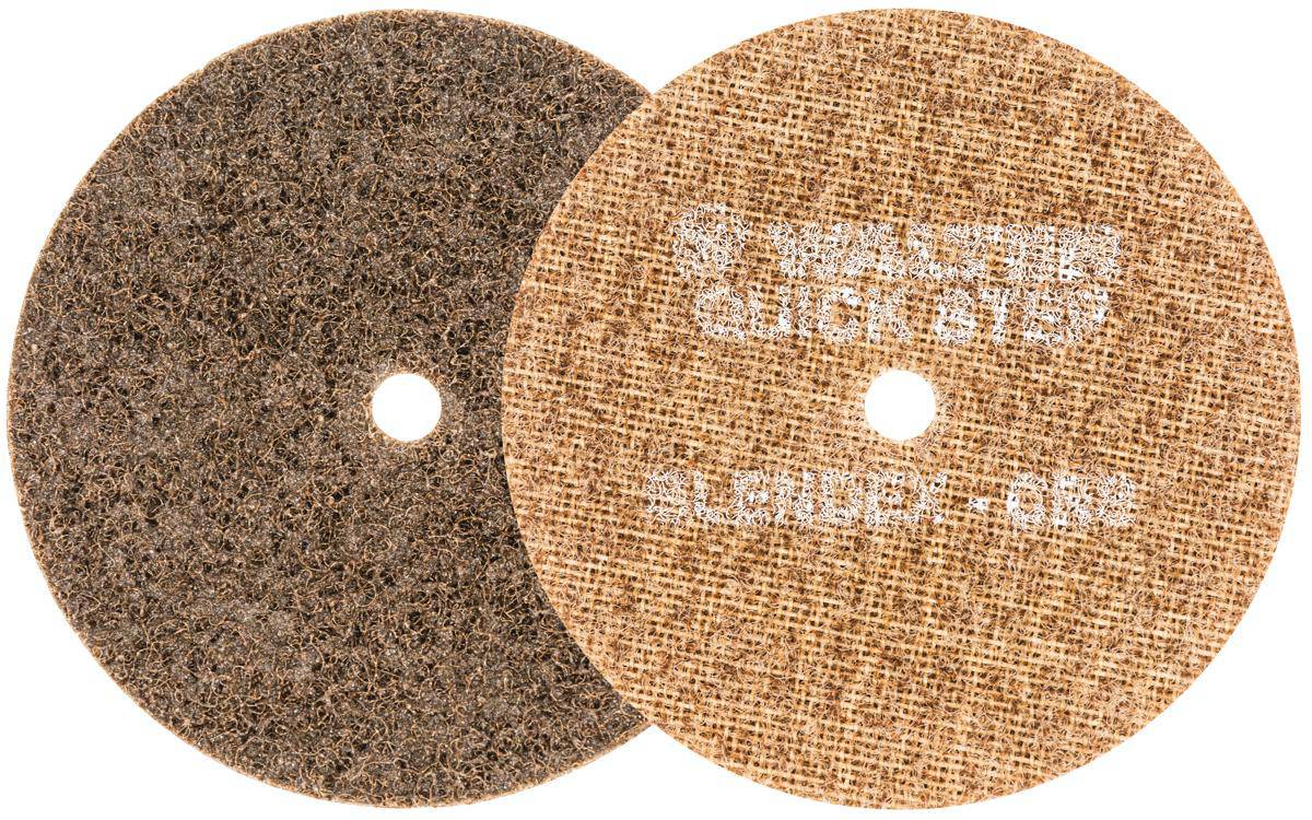 Walter 07X505 non-woven disc, 5-inch cup wheel with 3/4 x 5/8-11 FX threading, ideal for surface finishing and polishing.