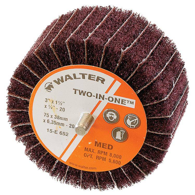 WALTER Blendex 07B104 non-woven rolls in maroon, 4 rolls of 30 feet each, for industrial or construction use